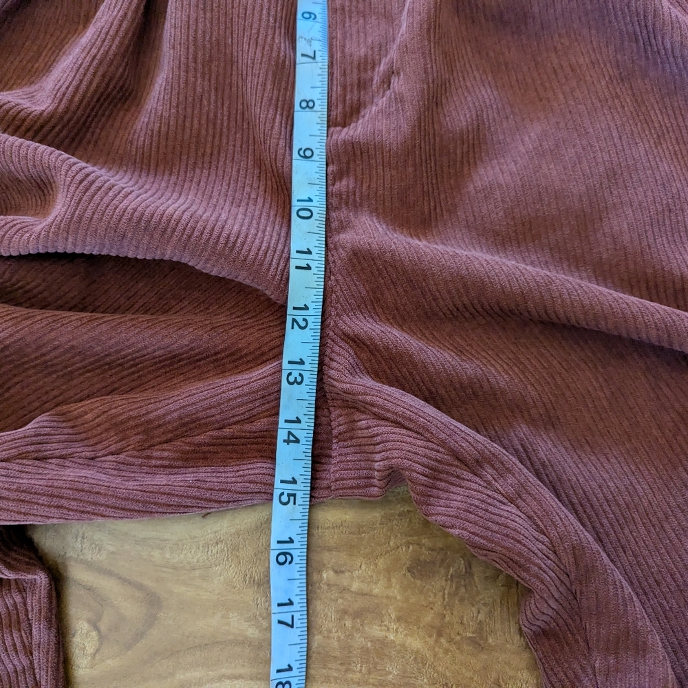 Madewell Corduroy High-Rise Tapered Pants Size 10 Dusty Redwood - Picture 14 of 15